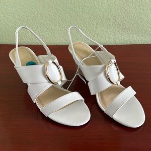 White Wedding Summer Wedge Shoes